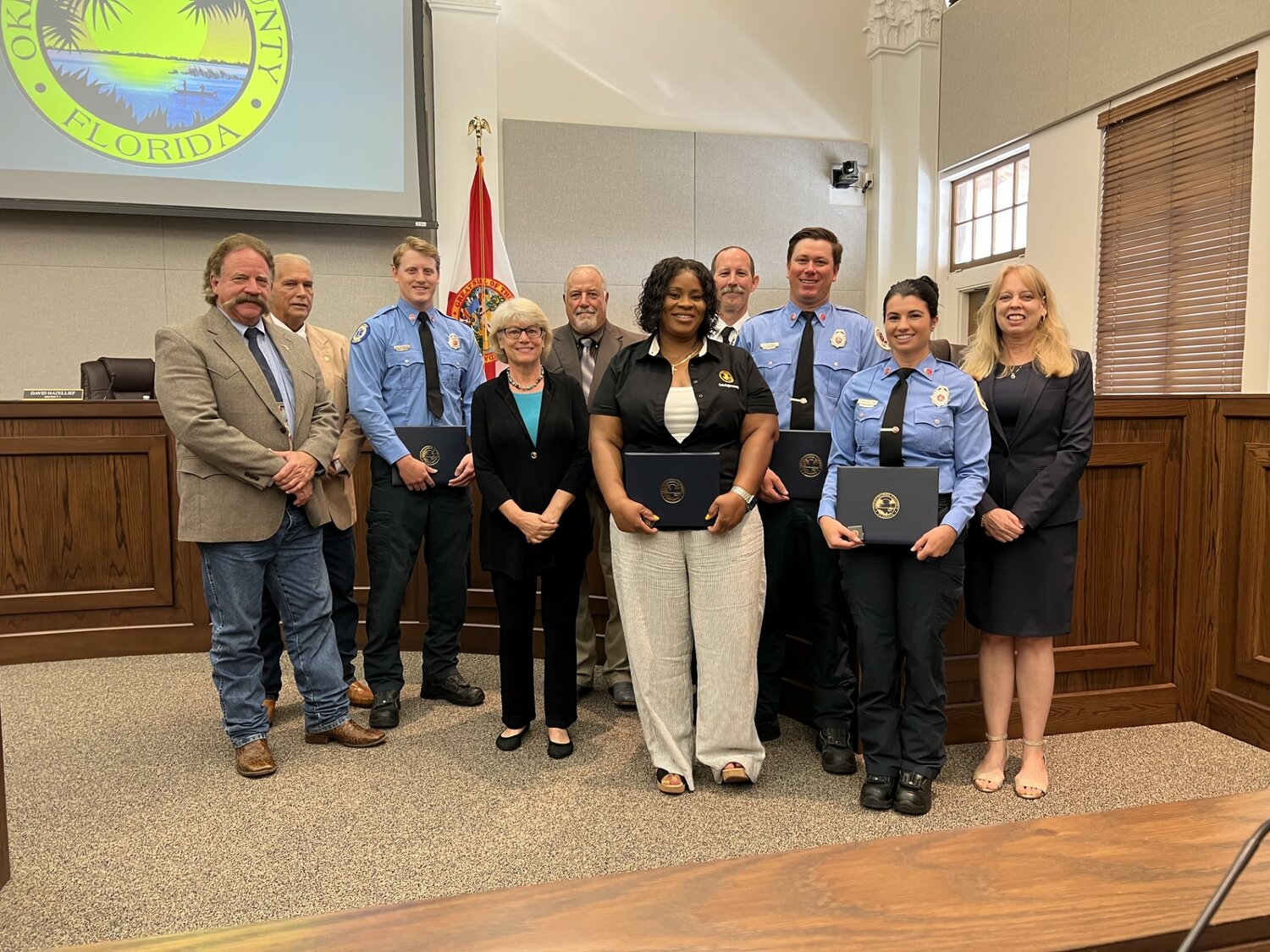 OKEECHOBEE -- Okeechobee County commissioners honored employees for milestone years of service at the Aug. 10 commission meeting.